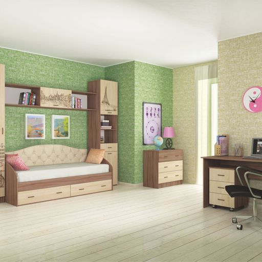 Односпальная детская кровать с ящиками «Орион»